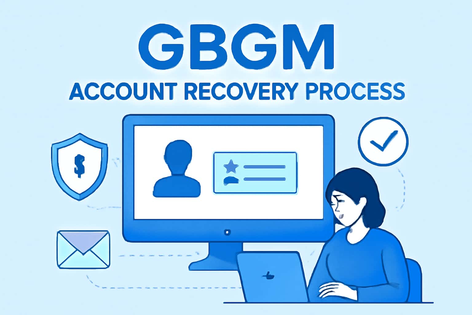 An informational scene illustrating the GBGM Account Recovery Process.