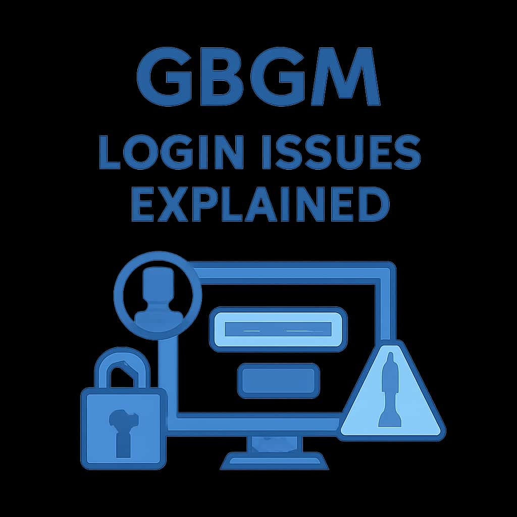 Illustration detailing common GBGM login issues and troubleshooting steps.