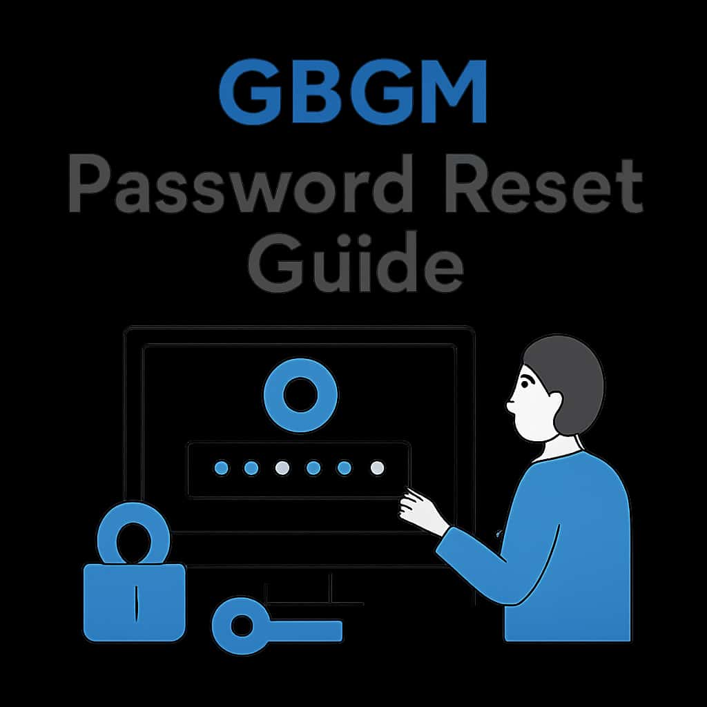 An educational diagram illustrating steps for the GBGM Password Reset process.