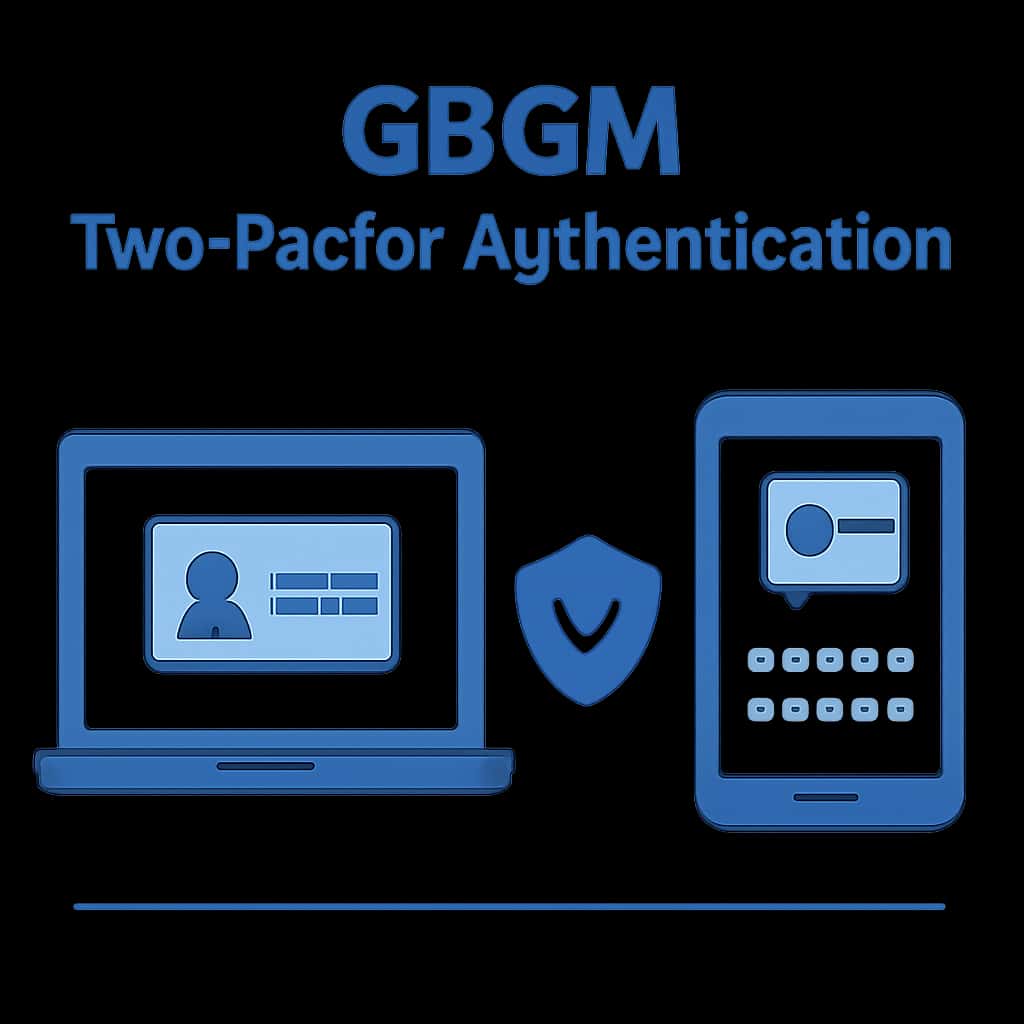 An illustrative diagram outlining the steps of GBGM Two-Factor Authentication.