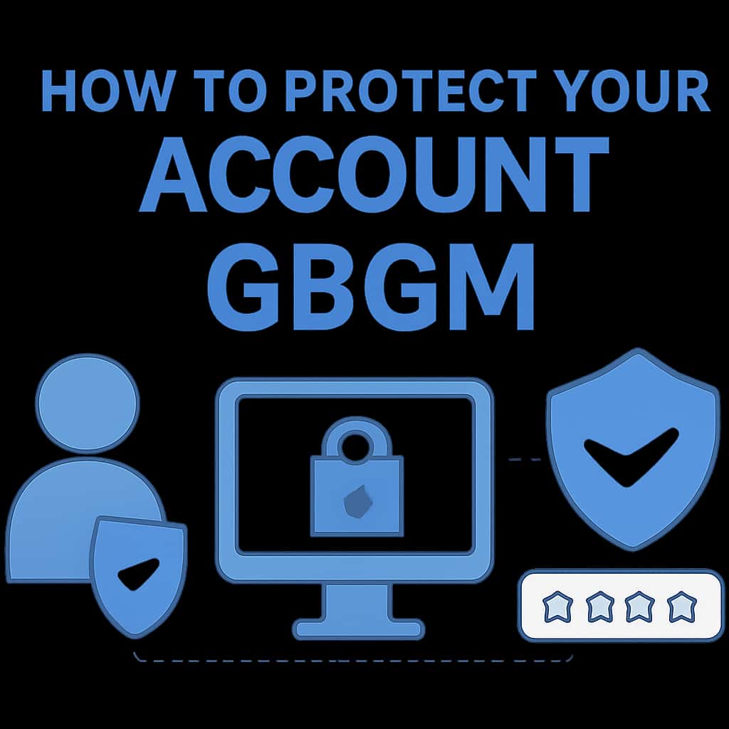 An educational diagram illustrating steps to secure a GBGM account.