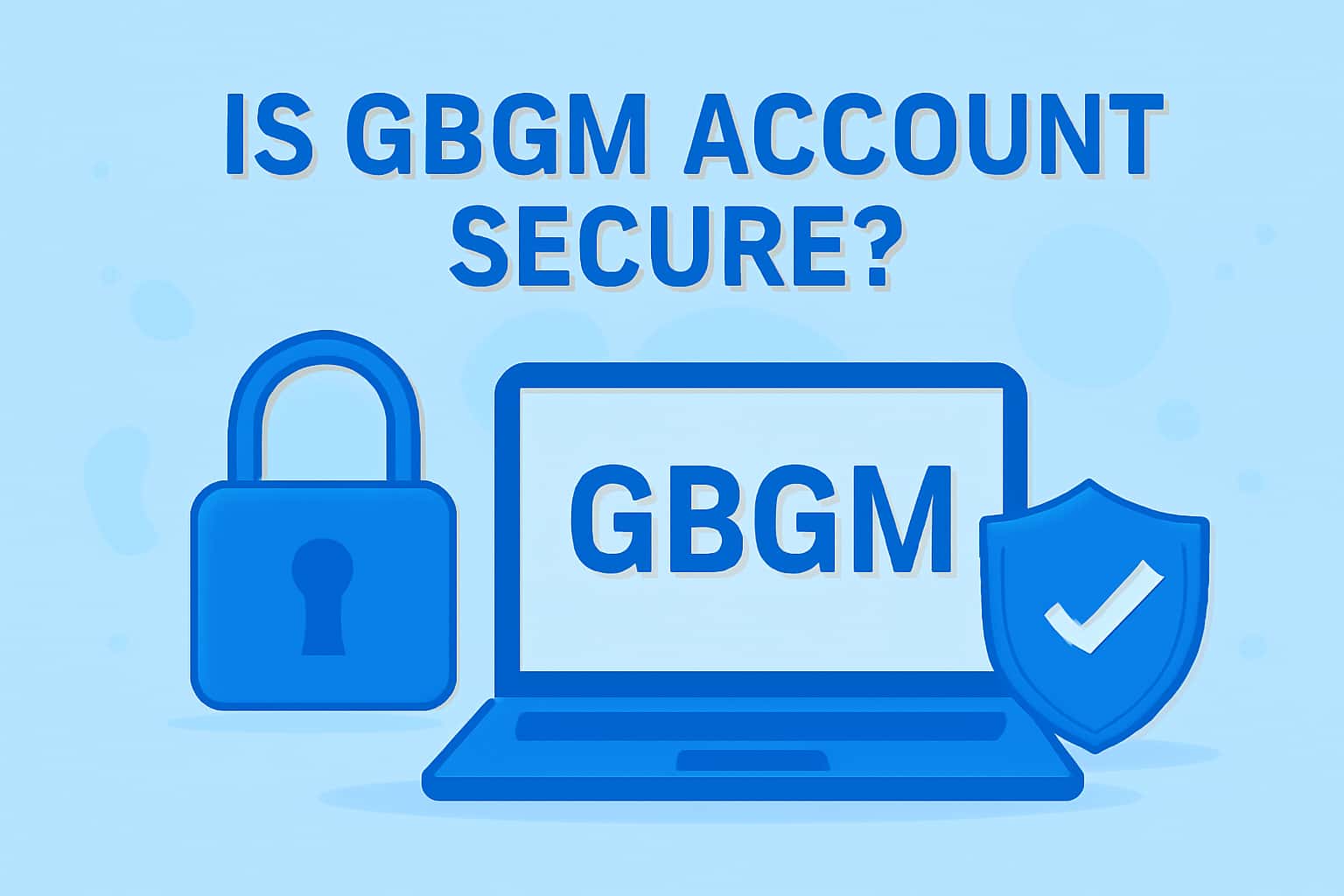 A modern digital security concept related to GBGM account safety.