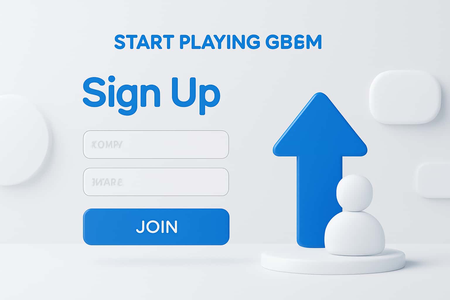 Start Playing GBGM - Sign Up Interface